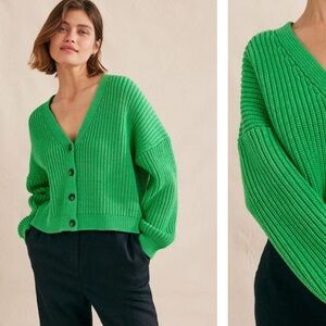 Boden Oversized Ribbed Cardigan M